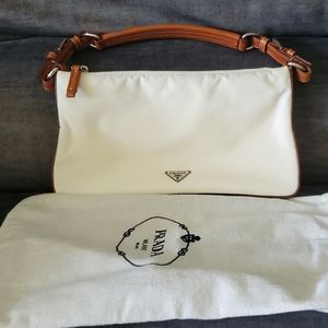 Prada small white/cream purse